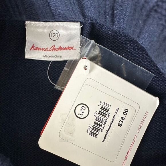 Hanna Andersson Girls Navy Red Sweater Skirt size 120 NEW - Picture 3 of 4